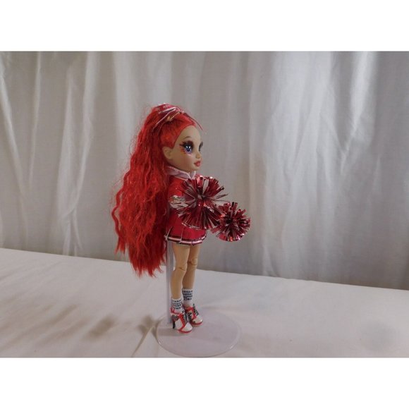 Rainbow High Cheer Ruby Anderson Red Fashion Cheerleader Doll with Pom poms - Picture 6 of 13